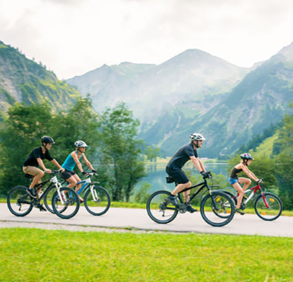 Biking in the mountains